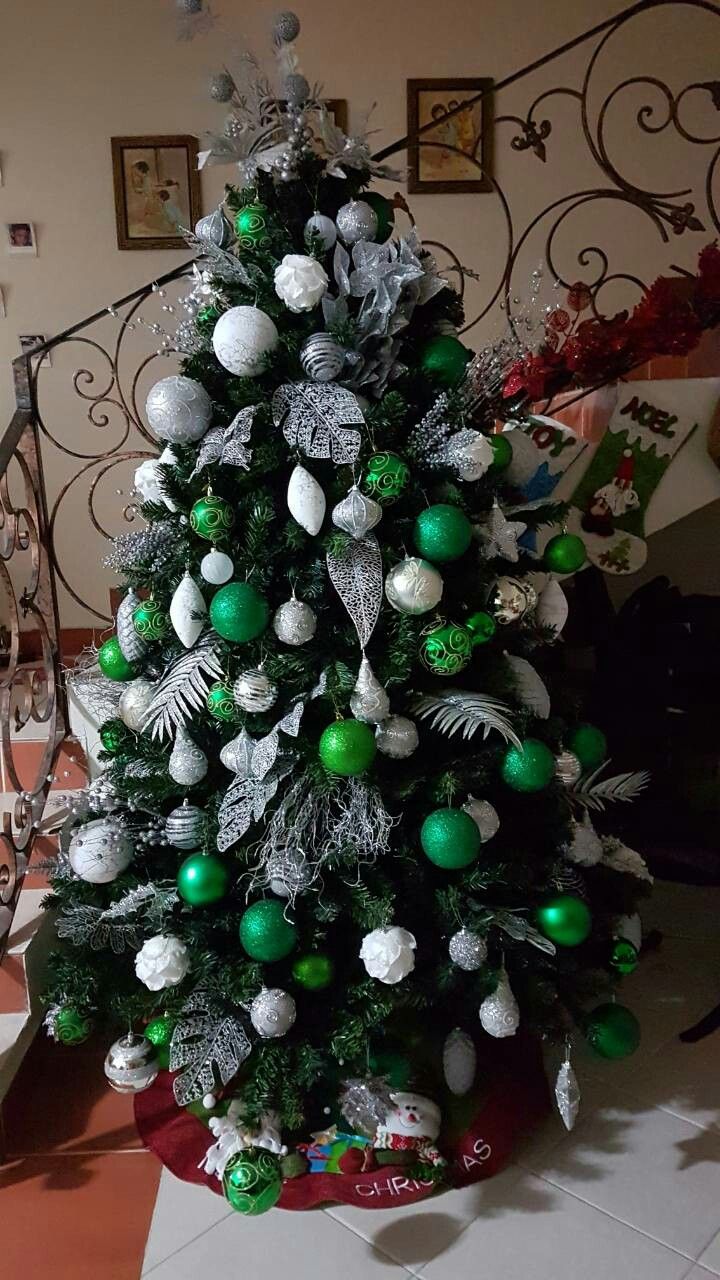 Green and Silver Christmas Tree