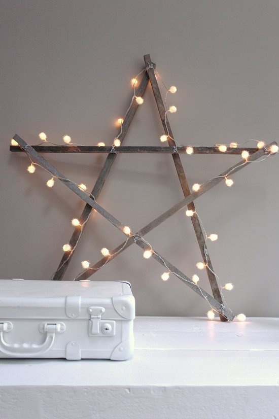 Handmade White Christmas Tree Star