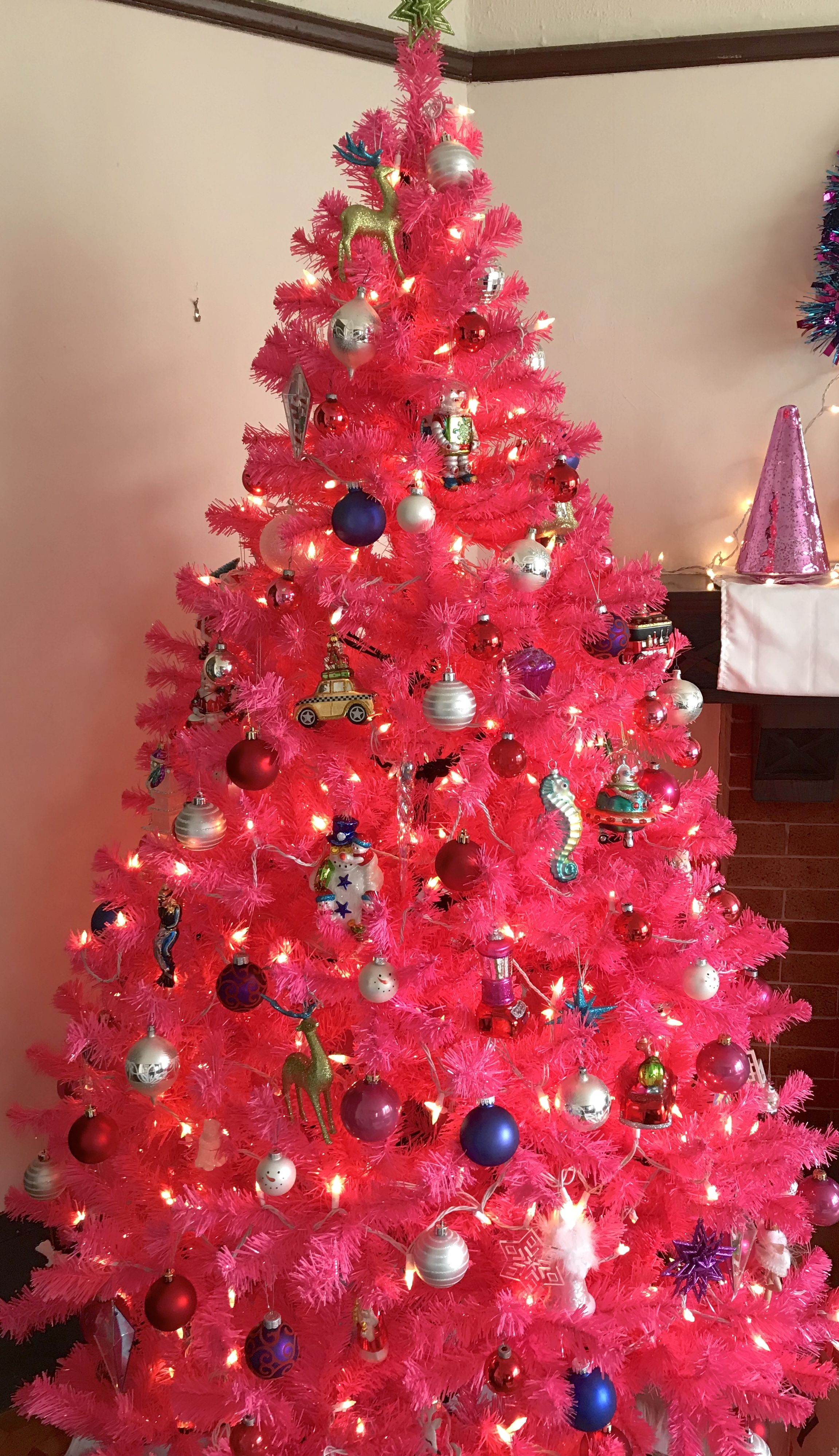 Hot Pink Christmas Tree Decorations