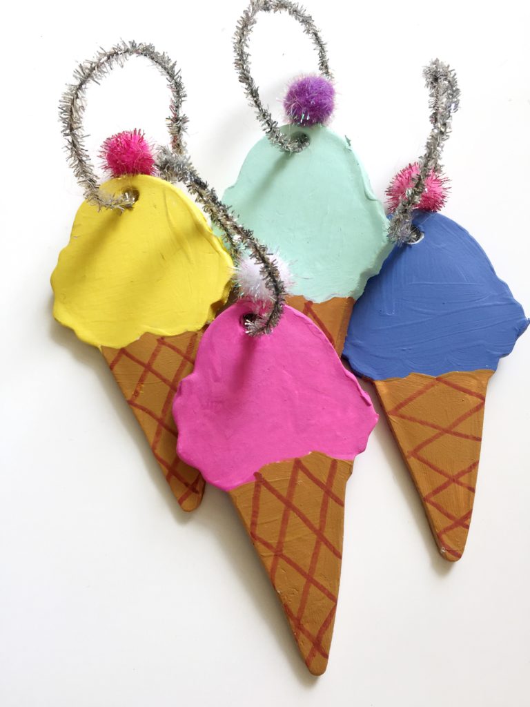 Ice cream cone ornaments