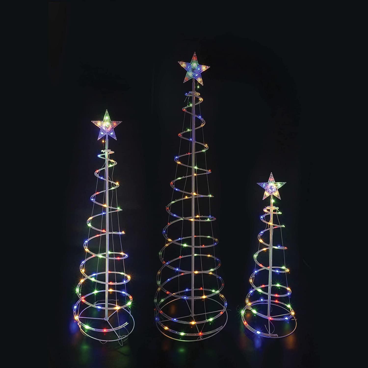 LED Spiral Tree with Ornaments