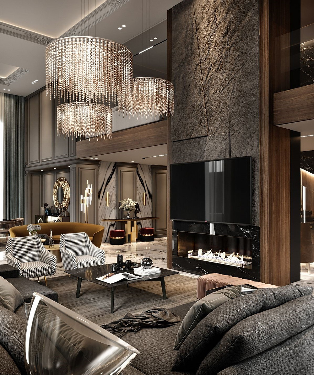 Luxe living room decor