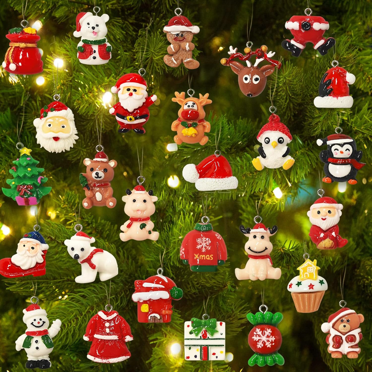 Mini Christmas Tree Figurines