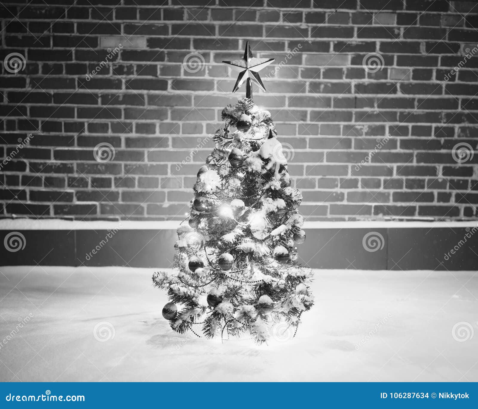 monochrome christmas tree