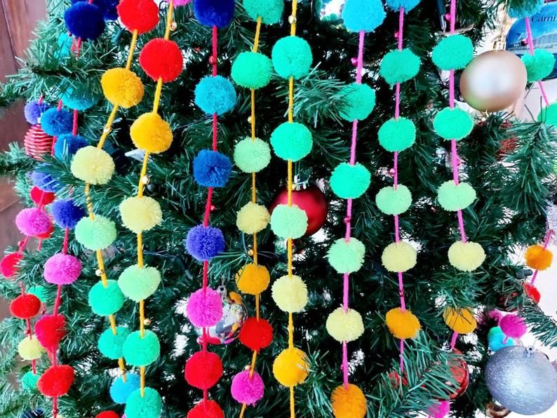 Multicolored Christmas Tree Garland