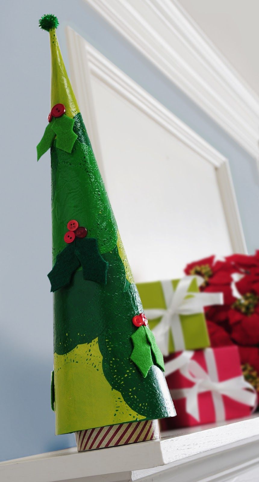 Paper Mache Christmas Tree Decorations