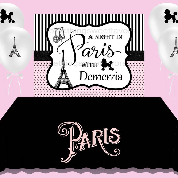 Paris-themed banners