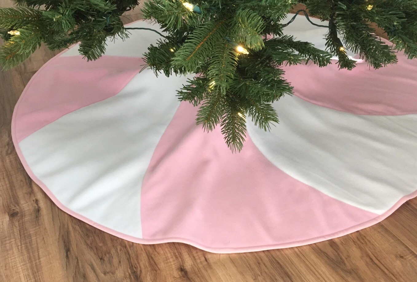 Pastel Pink Christmas Tree Skirt