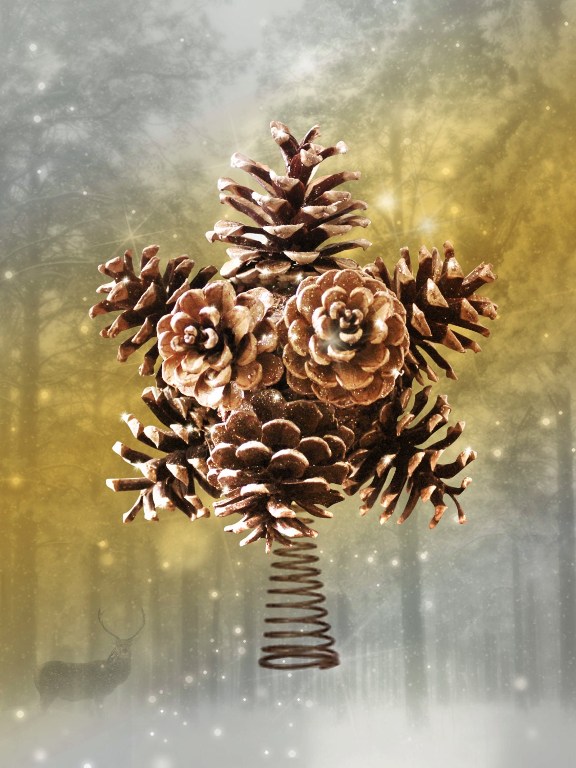 Pinecone Christmas Tree Topper