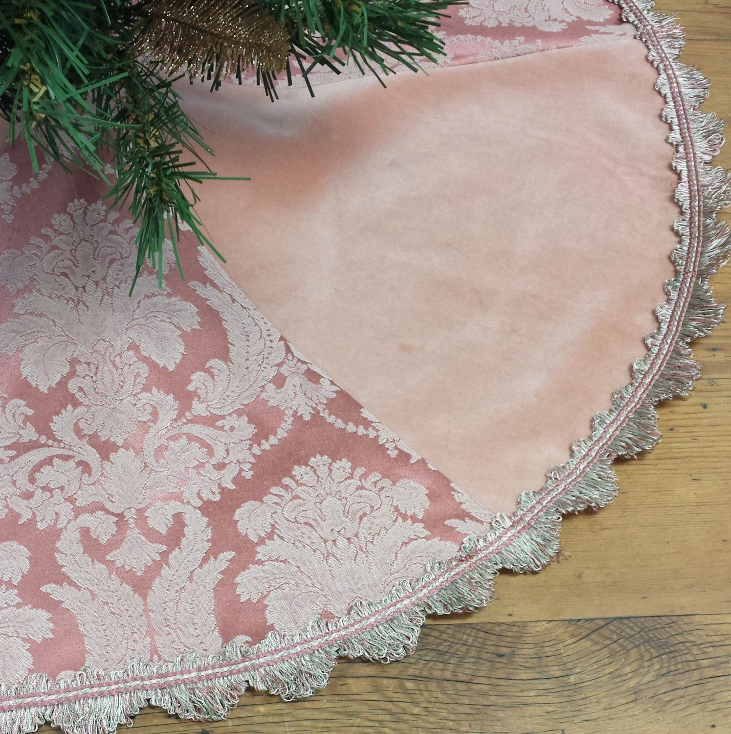 Pink and Brown Tree Skirt