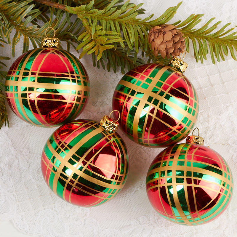 Plaid Christmas Ornaments