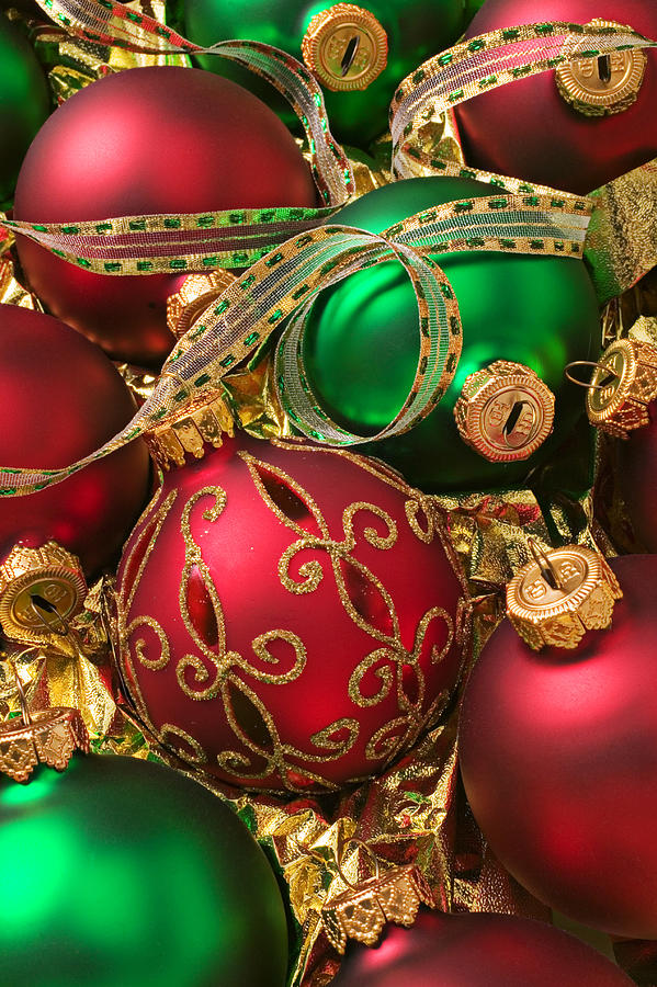 Red and Green Christmas Ornaments