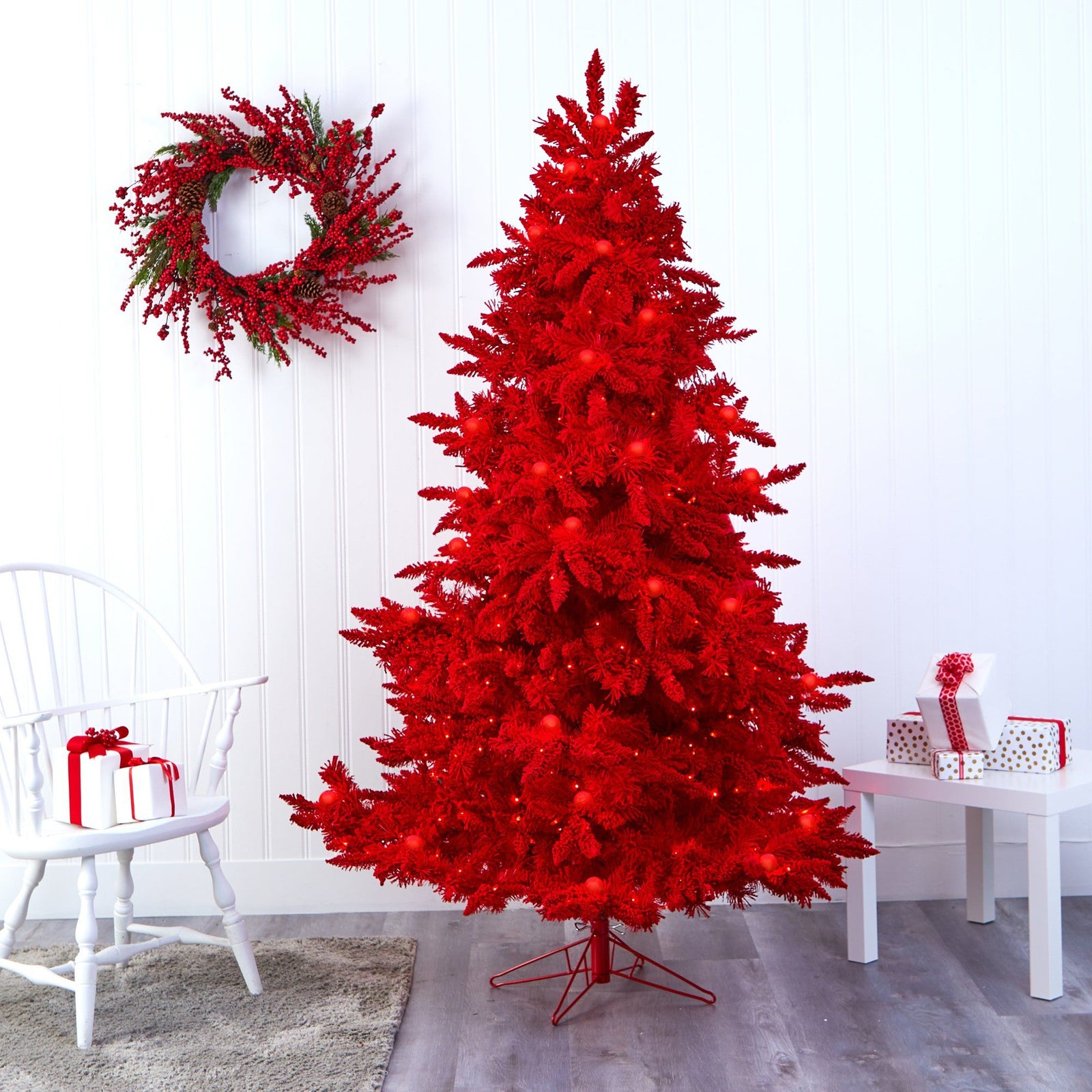 Red Artificial Christmas Trees