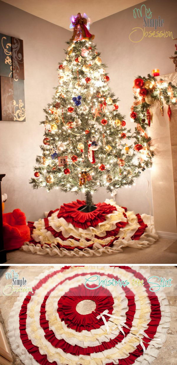 Red Christmas Tree Skirt Ideas