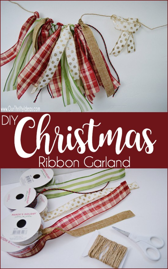 Ribbon garland ideas for Christmas trees