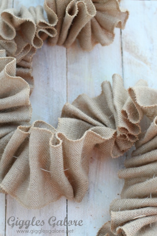 Ruffled ribbon garland on a Christmas tree