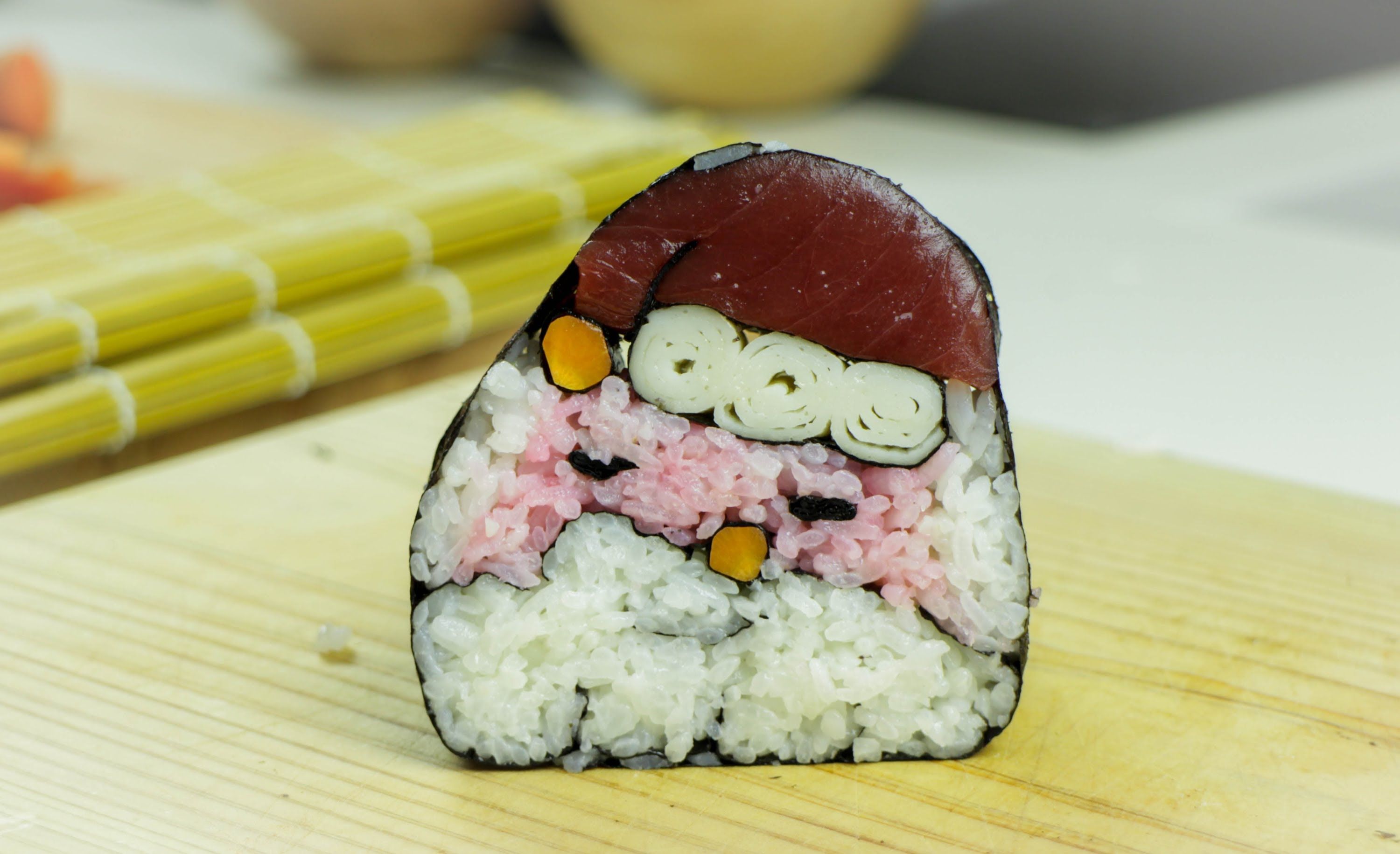 Santa Hat Sushi Roll