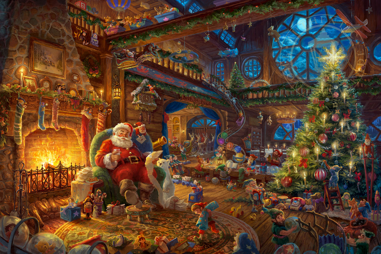 Santas Workshop Painting