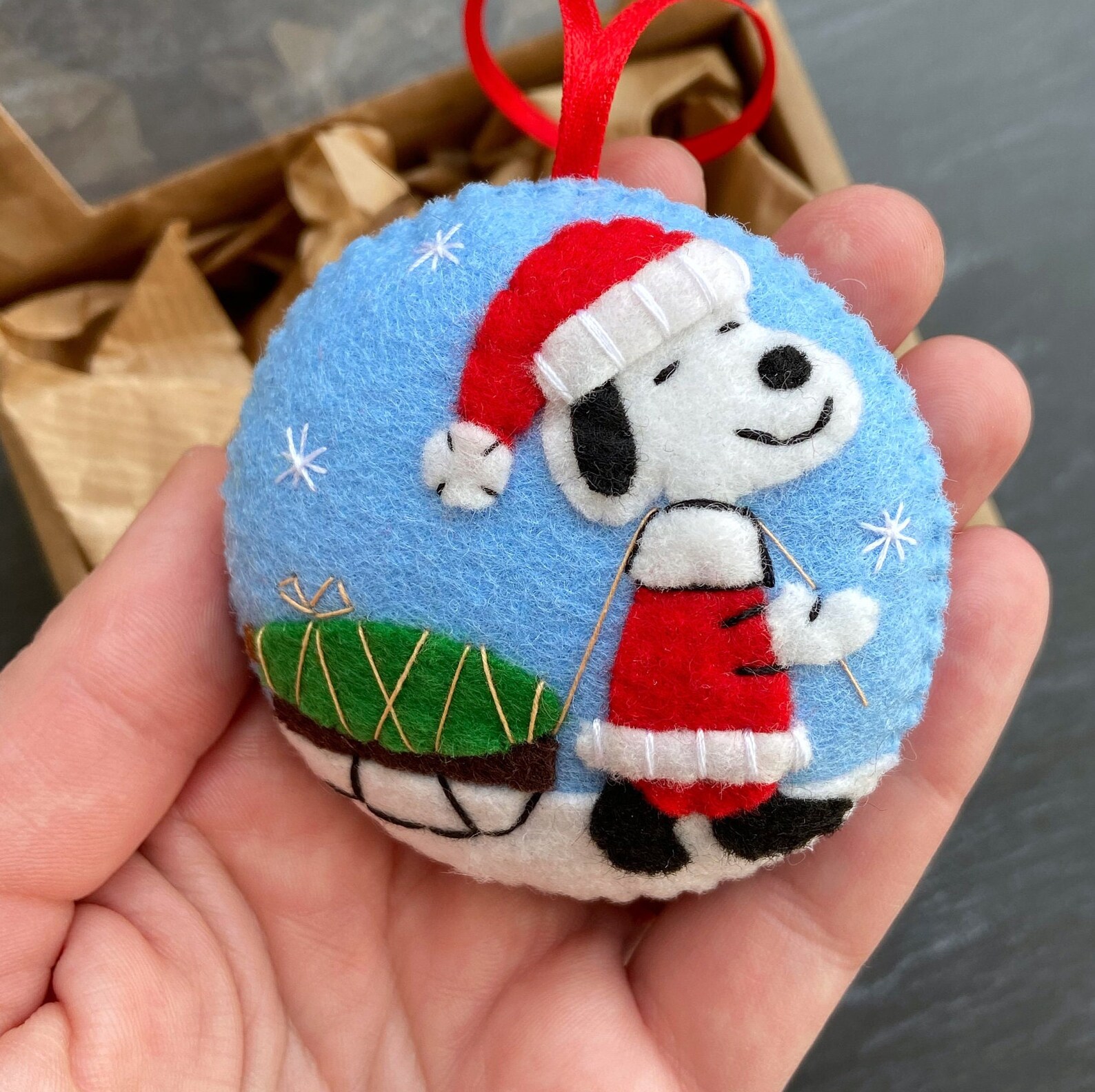 Snoopy Christmas Ornament Types Various