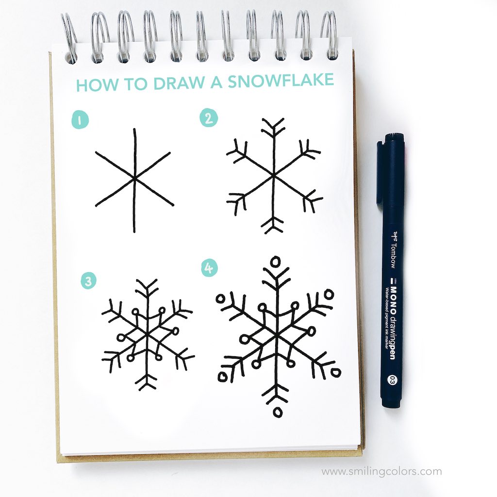 Snowflake Christmas Drawing Ideas