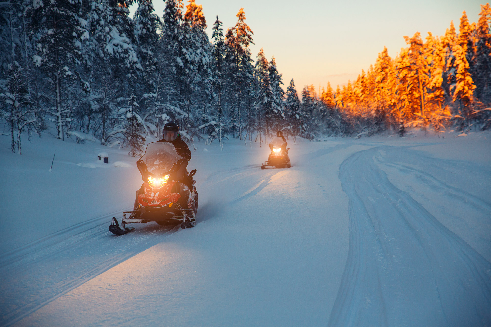 Snowmobile in Lapland