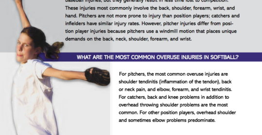 Softball injury prevention