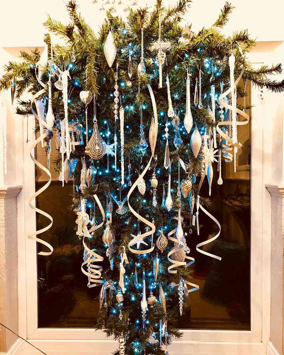 Upside-down Christmas tree decorations