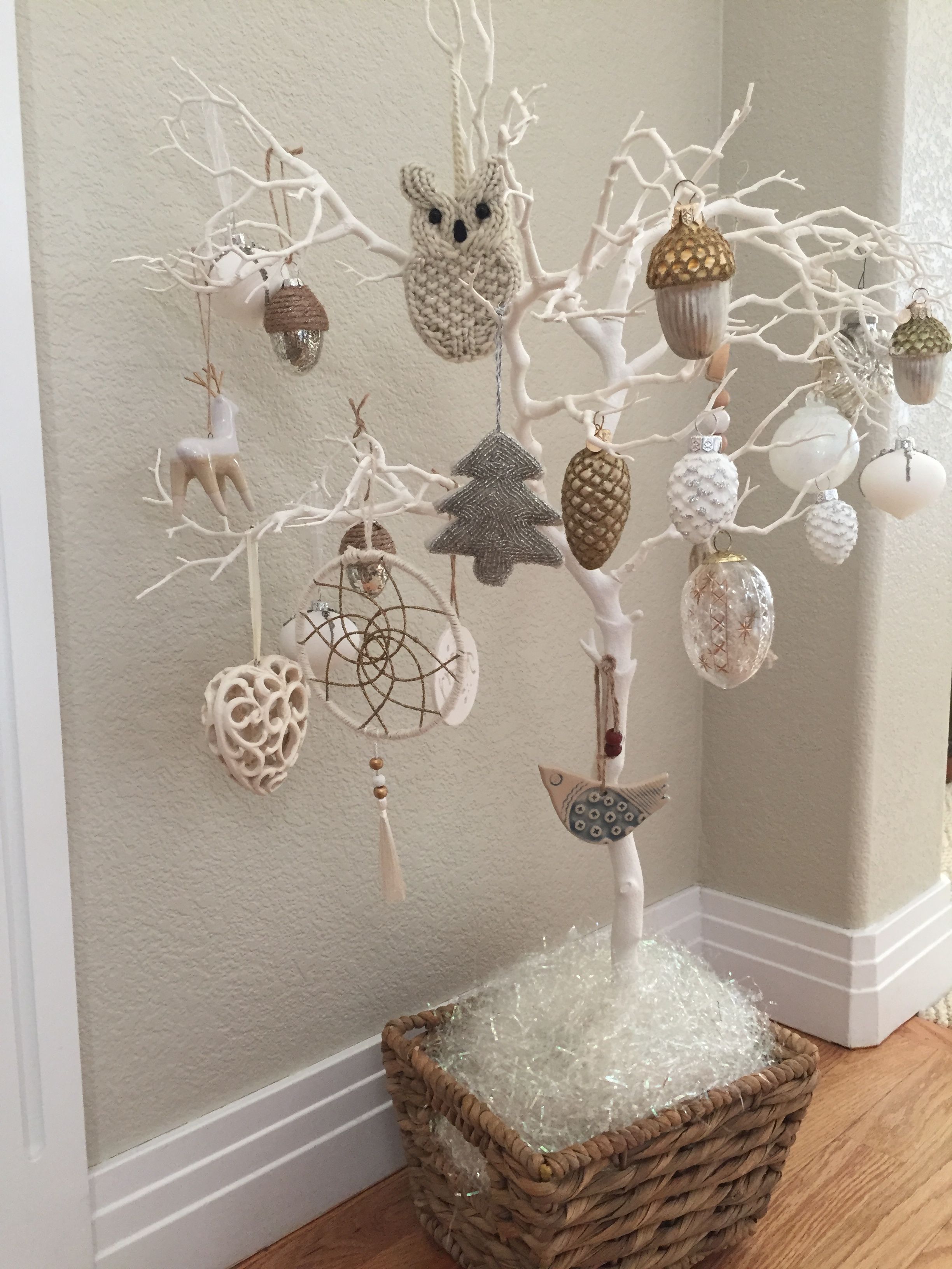 White Twig Christmas Tree Ideas