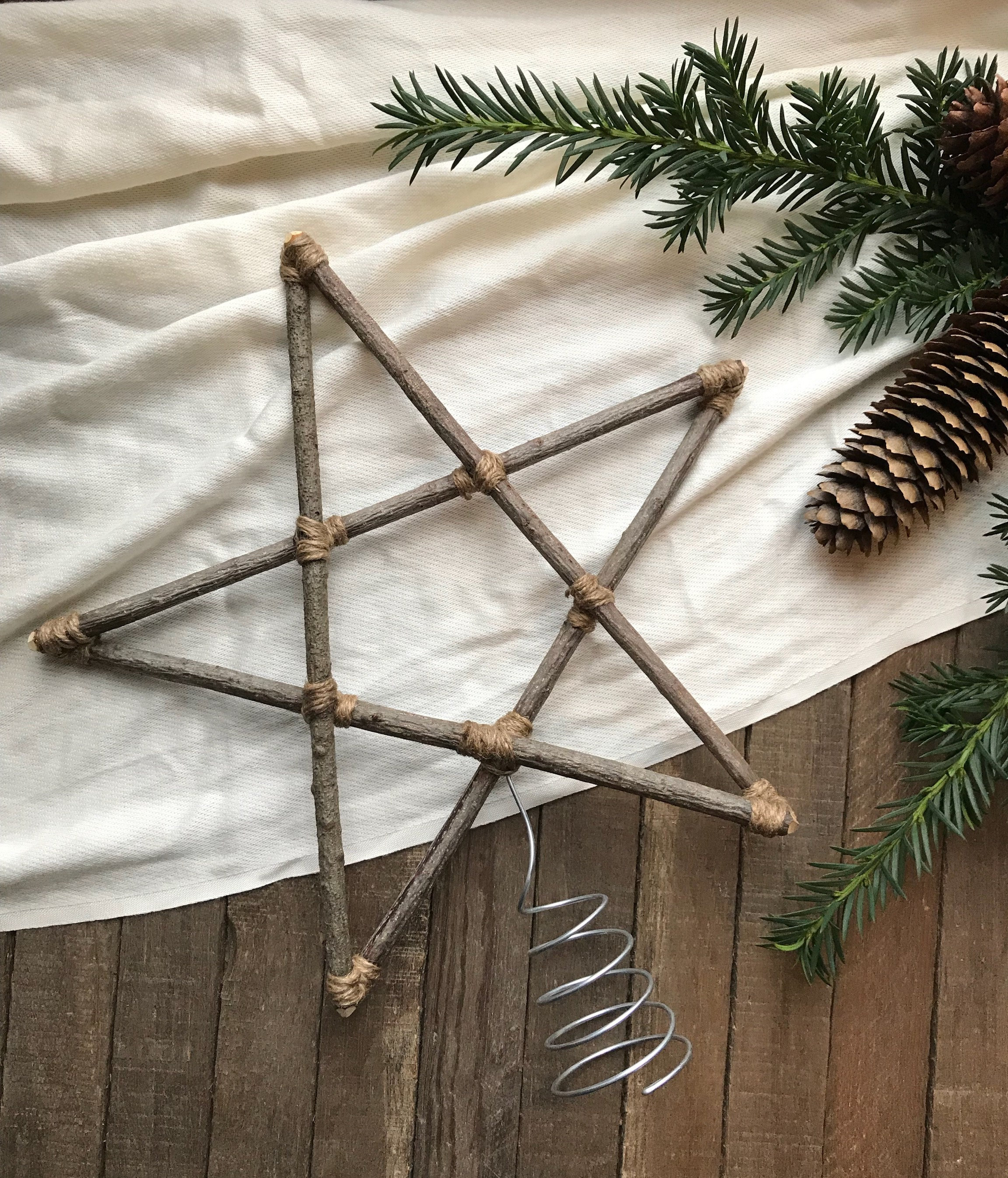 Wooden Christmas Tree Star Topper