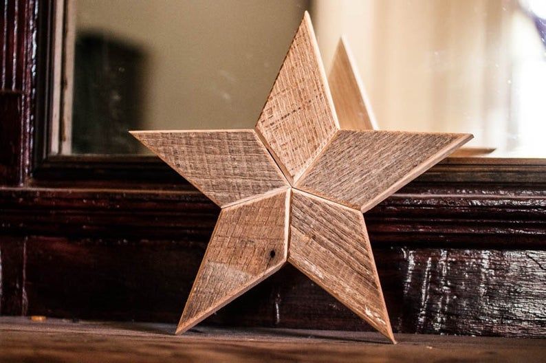 Wooden Star Topper with Bells