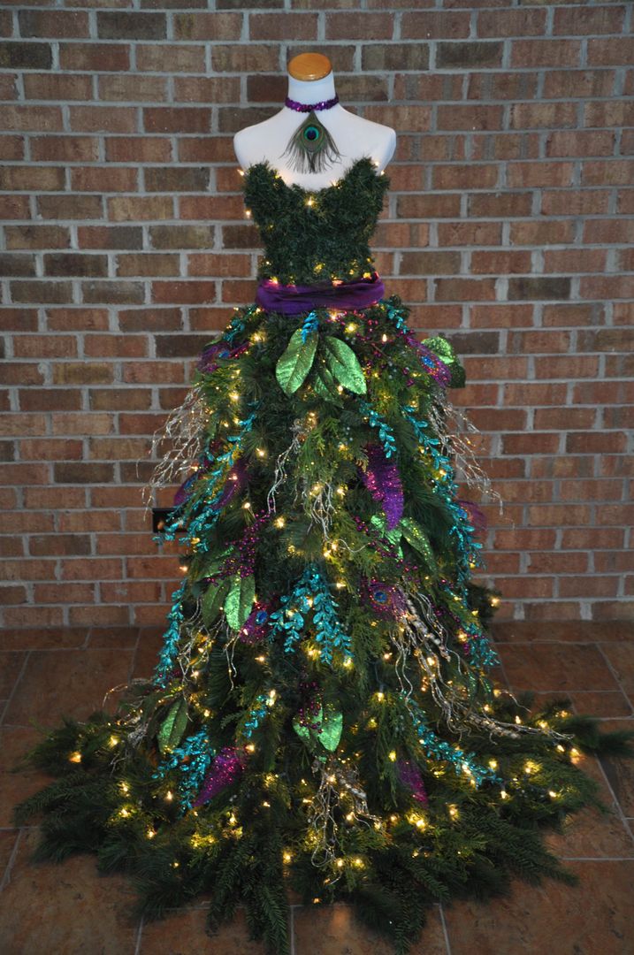 Christmas Tree Inspired Dresses