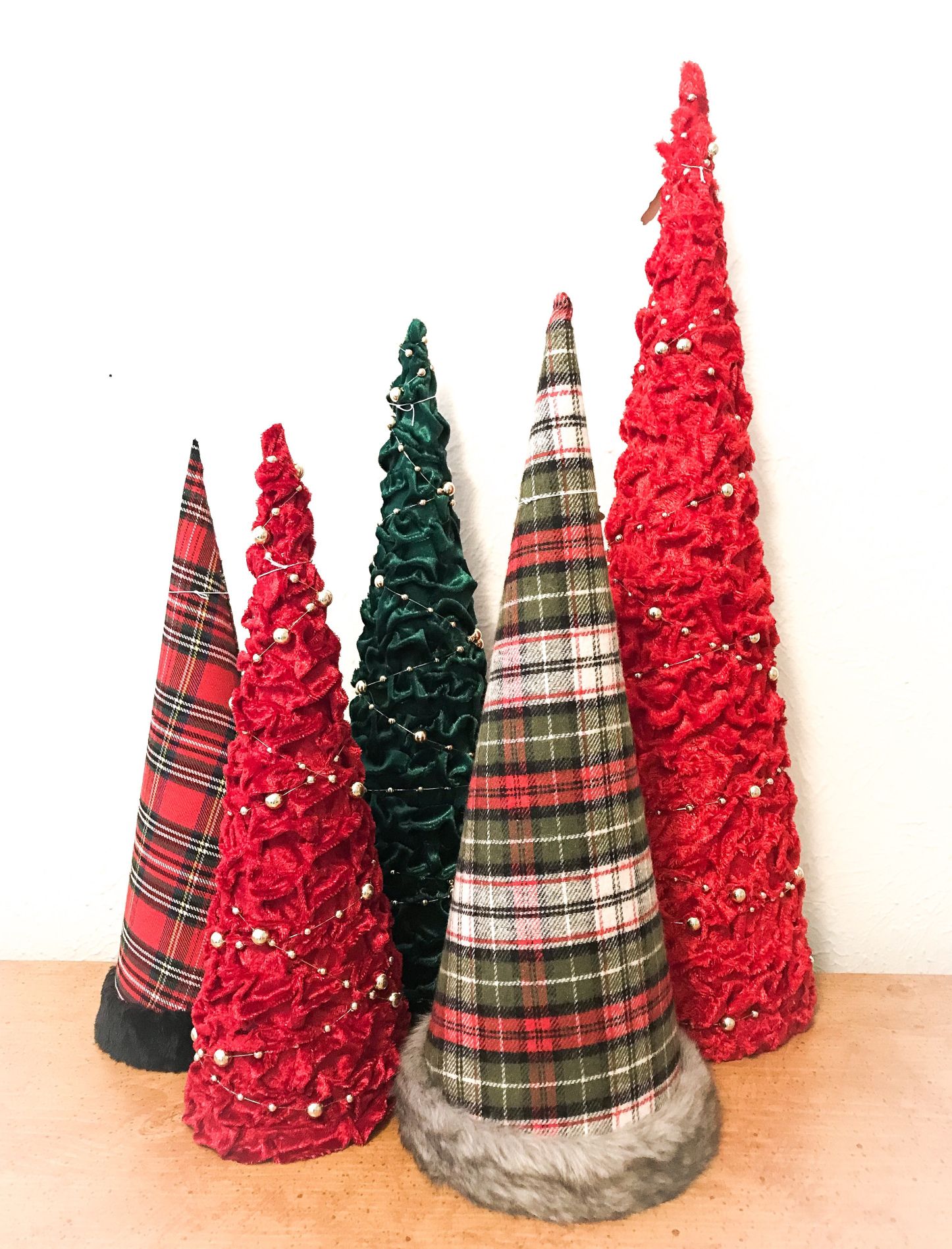 Red Christmas Cone Tree Ideas